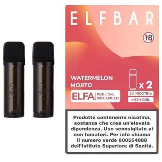 Picture of ELFBAR ELFA RIC. POD 1x2pz 20mg/ml WATERMELON MOJITO - PLN011412
