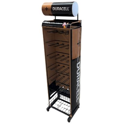 Immagine di ESPOSITORE BATTERIE DA TERRA 6colonna x 4ganci DURACELL(acquistando 950euro)