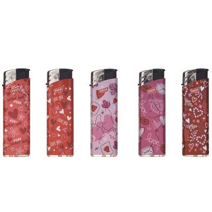 Picture of ACCENDINO PROF ELETTRONICO 50pz CUORI - RICARICABILE