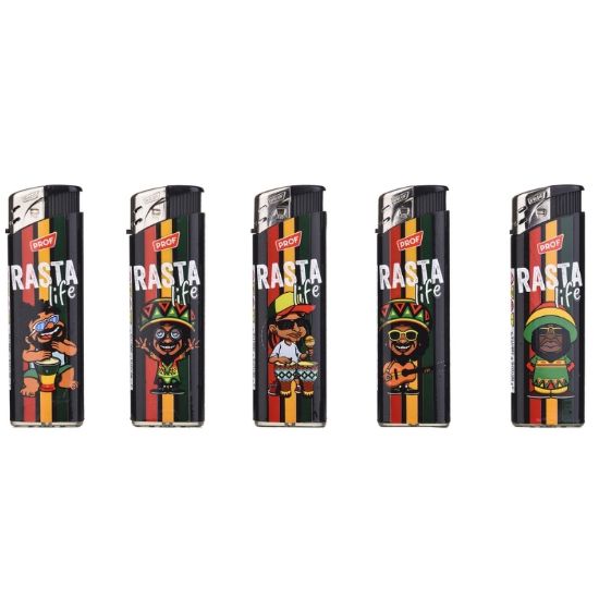 Immagine di ACCENDINO PROF ELETTRONICO 50pz RASTA - RICARICABILE