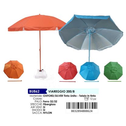 Immagine di OMBRELLONE VIAREGGIO 200/8 OXFORD 12pz AIRVENT FIBER