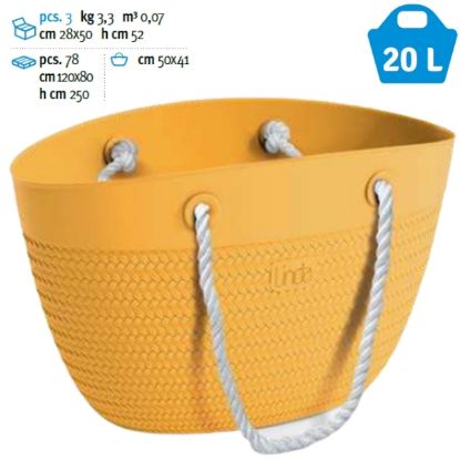 Immagine di BORSA MARE LINDA GIALLO MANICO in CORDA