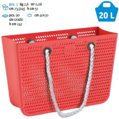Immagine di BORSA MARE LINDA BAG ROSSO 1pz MANICO in CORDA