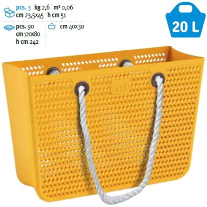 Immagine di BORSA MARE LINDA BAG GIALLO 1pz MANICO in CORDA
