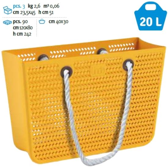 Immagine di BORSA MARE LINDA BAG GIALLO 1pz MANICO in CORDA