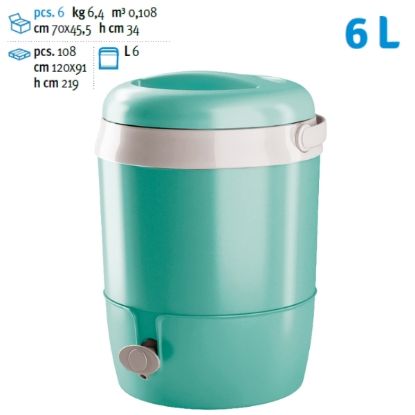 Immagine di FRIGORIFERO BOTTIGLIA 6lt 1pz CALDO FREDDO TERMICA - TURCHESE