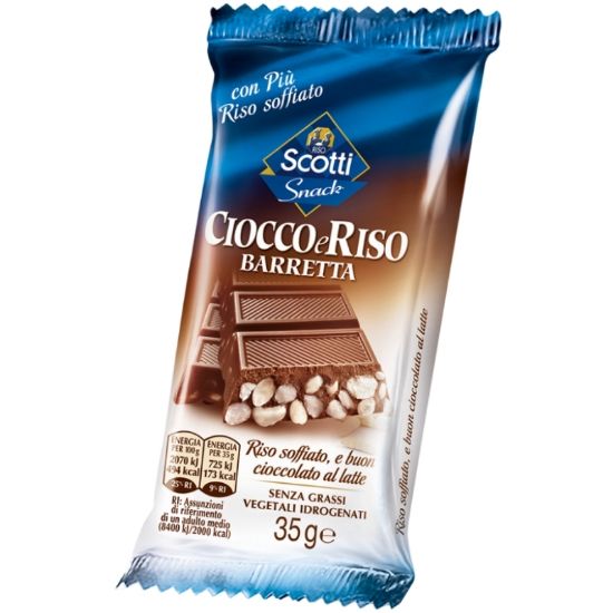 Picture of RISO SCOTTI BARRETTA CIOCCO E RISO 30pz 35gr