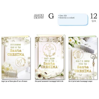 Immagine di BIGLIETTI CROMO CRESIMA 12pz