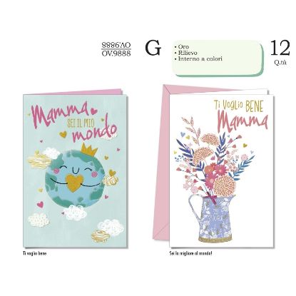 Immagine di BIGLIETTI CROMO MAMMA 12pz