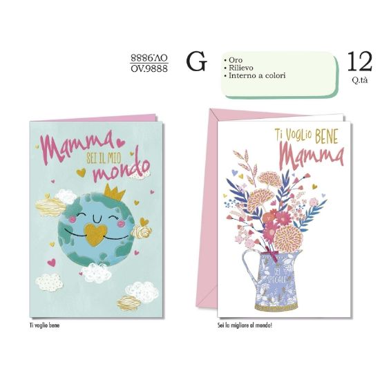 Immagine di BIGLIETTI CROMO MAMMA 12pz