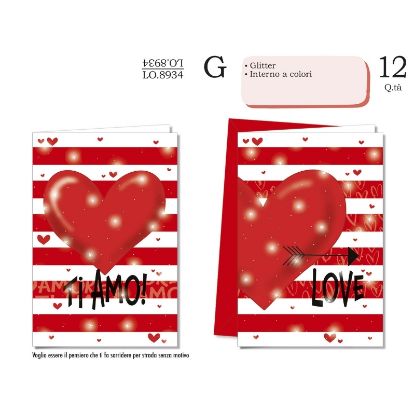 Immagine di BIGLIETTI CROMO LOVE 12pz