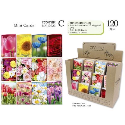 Immagine di BIGLIETTI CROMO MINICARDS FIORI 120pz