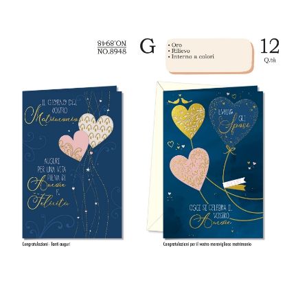 Immagine di BIGLIETTI CROMO NOZZE 12pz