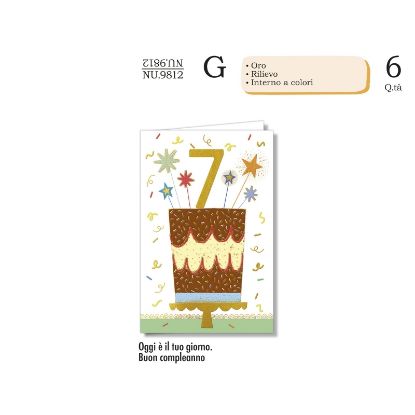 Immagine di BIGLIETTI CROMO NUMERI BAMBINI 7 6pz