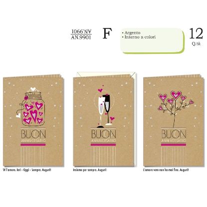 Immagine di BIGLIETTI CROMO ANNIVERSARIO 12pz