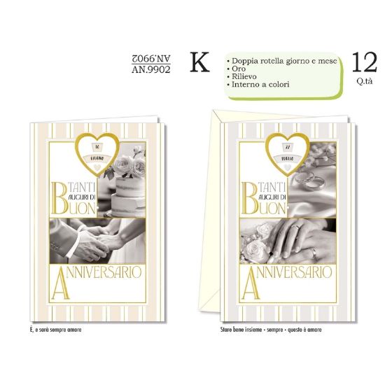 Immagine di BIGLIETTI CROMO ANNIVERSARIO ROTELLA 12pz