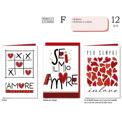 Immagine di BIGLIETTI CROMO LOVE 12pz