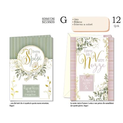 Immagine di BIGLIETTI CROMO NOZZE 12pz