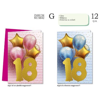 Immagine di BIGLIETTI CROMO 18 ANNI 12pz