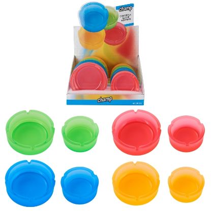 Immagine di PORTACENERE DA TAVOLO EXPO 8pz IN VETRO COLOR