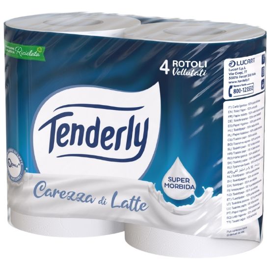 Picture of CARTA IGIENICA TENDERLY 1X4 rotoli 2VELI - CAREZZA