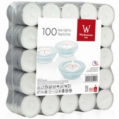 Immagine di CANDELA T-LIGHT 100pz D3,9 H1,5cm BIANCA ALLUMINIO