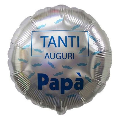 Picture of PALLONCINO MYLAR 46cm TANTI AUGURI PAPA'