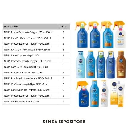 Immagine di SOLARI NIVEA CASSA MISTA 57pz - SUMMER 2026