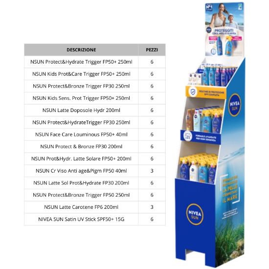 Picture of SOLARI NIVEA EXPO 78pz DA TERRA ASSORTITO - SUMMER 2026