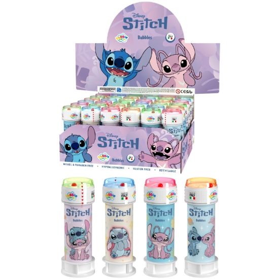 Picture of GIOCHI BOLLE SAPONE CON GIOCO 36pz STITCH+ANGEL