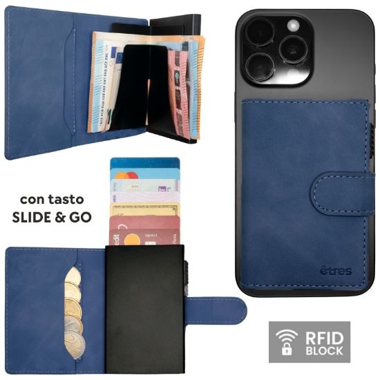 Picture of PORTAFOGLIO UNISEX 1pz ETRES SMART SLIDE BLUE + SCATOLA REGALO E BORSA