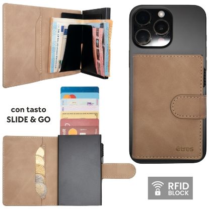 Picture of PORTAFOGLIO UNISEX 1pz ETRES SMART SLIDE BROWN + SCATOLA REGALO E BORSA