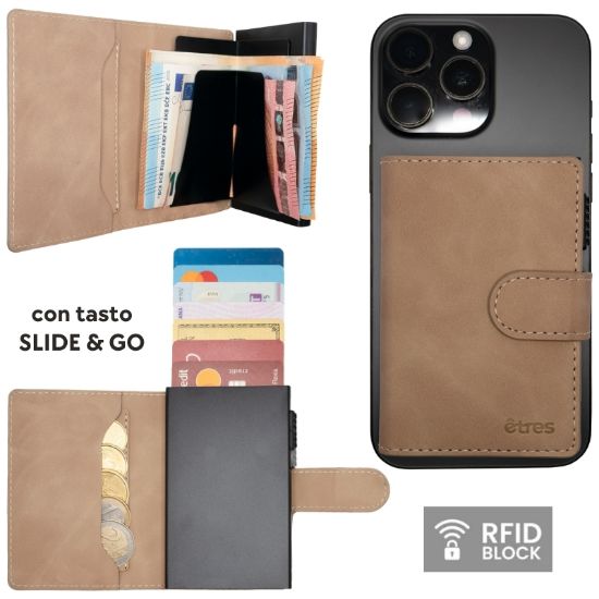 Picture of PORTAFOGLIO UNISEX 1pz ETRES SMART SLIDE BROWN + SCATOLA REGALO E BORSA
