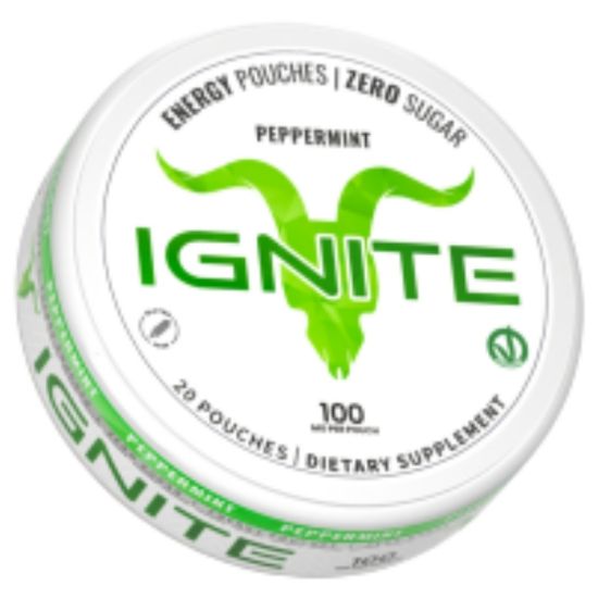 Immagine di IGNITE CAFFEINE ENERGY POUCHES PEPPERMINT 100mg/pouch