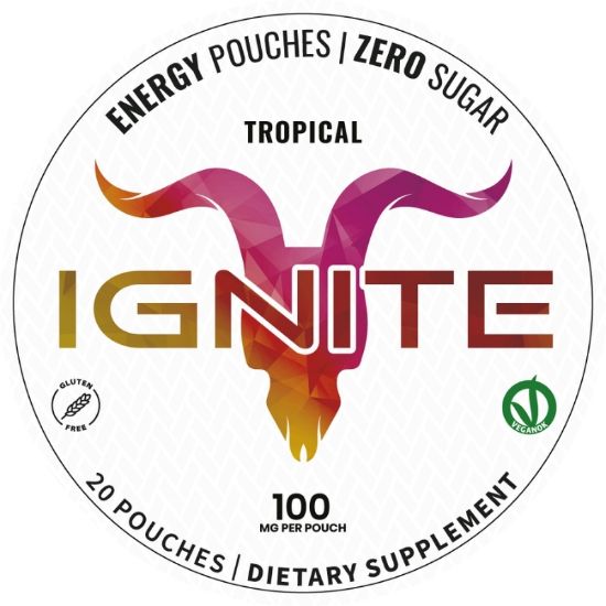 Immagine di IGNITE CAFFEINE ENERGY POUCHES TROPICAL 100mg/pouch