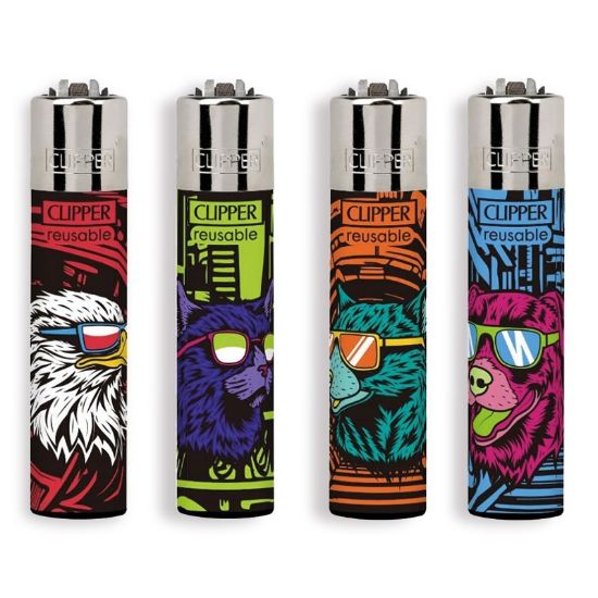 Immagine di ACCENDINO CLIPPER PIETRINA 48pz COOL ANIMALS