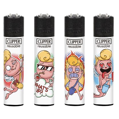 Immagine di ACCENDINO CLIPPER PIETRINA 48pz FUNNY CUPID