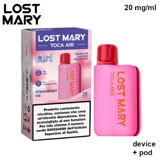 Immagine di ELFBAR LOSTMARY TOCA PRO DEVICE+POD 1pz 20mg/ml STRAWBERRY ICE - PLN016117