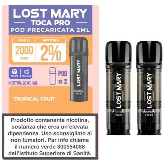 Immagine di ELFBAR LOSTMARY TOCA PRO RIC. POD 1x2pz 20mg/ml TROPICAL FRUIT - PLN016121