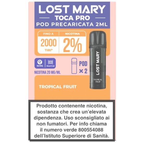 Immagine di ELFBAR LOSTMARY TOCA PRO RIC. POD 1x2pz 20mg/ml TROPICAL FRUIT - PLN016121