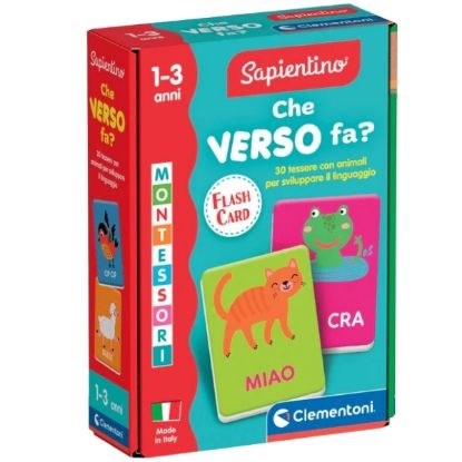 Picture of GIOCHI MONTESSORI FLASHCARDS BABY CHE VERSO FA?