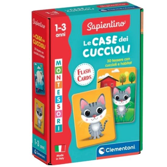 Immagine di GIOCHI MONTESSORI FLASHCARDS BABY LE CASE DEI CUCCIOLI