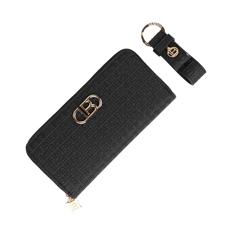 Picture of PAROURE DONNA BIAGIOTTI PORTACHIAVI + PORTAFOGLIO NERO