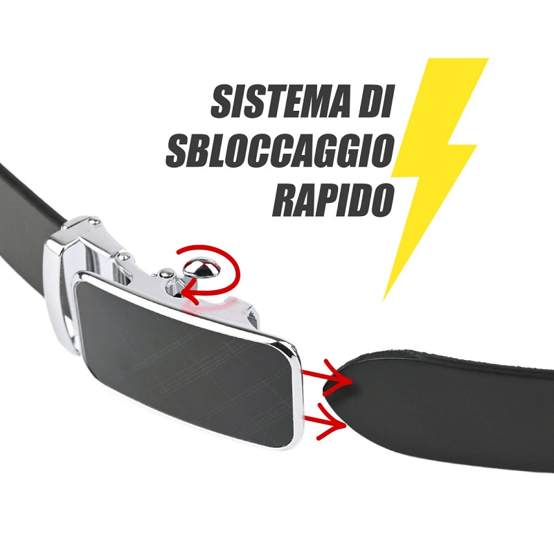 Immagine di CINTURA UOMO POLICE NERO H.3,5cm SGANCIO RAPIDO 1pz SCATOLA REGALO