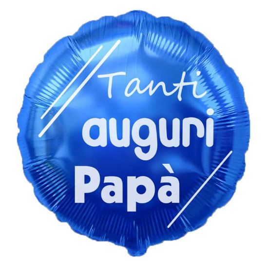 Picture of PALLONCINO MYLAR 46cm TANTI AUGURI PAPA'