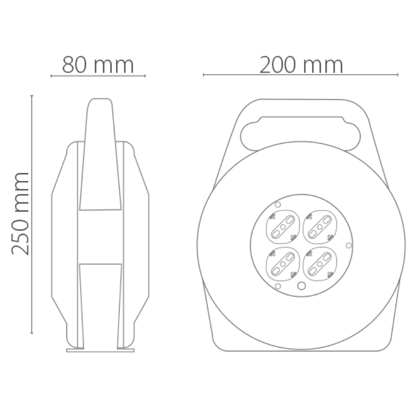 Picture of AVVOLGICAVO 5mt SPINA 16A + 4 PRESA trivalenti -  NOVALINE