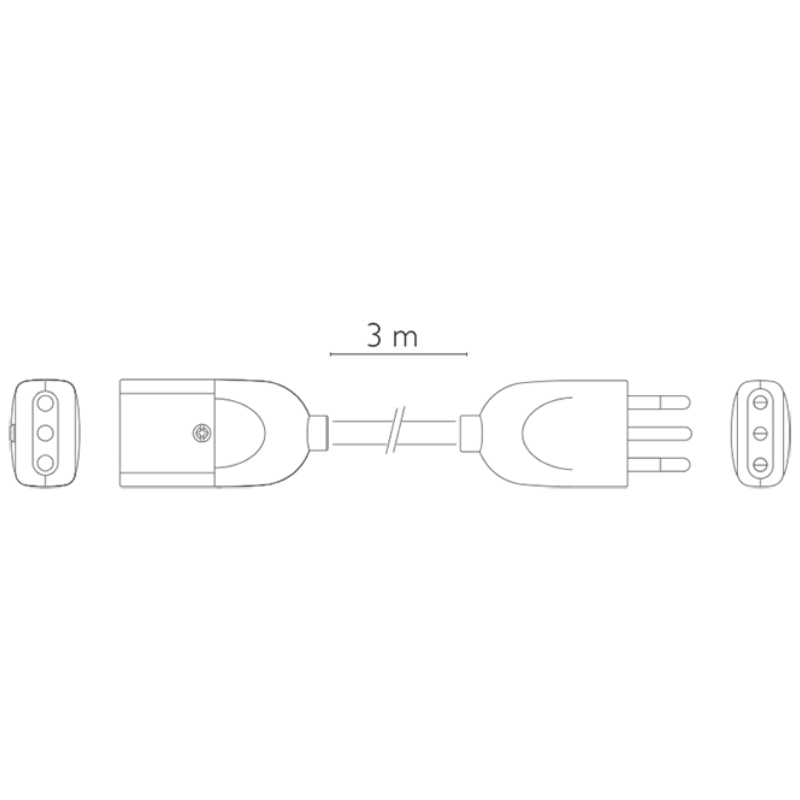 Immagine di CAVO PROLUNGA 3mt SPINA/PRESA 10A -  NOVALINE