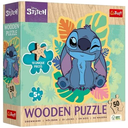 Picture of PUZZLE 50pz Wooden Contour PuzzleHappy Stitch / Disney Lilo&