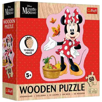 Picture of PUZZLE 50pz Wooden Contour Puzzle Happy Minnie / Disney Minni
