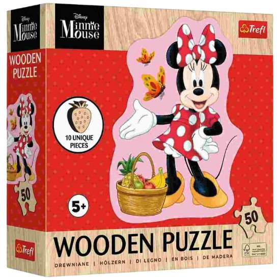 Picture of PUZZLE 50pz Wooden Contour Puzzle Happy Minnie / Disney Minni